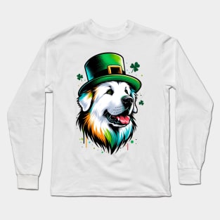 Great Pyrenees Enjoys Saint Patrick's Day Fest Long Sleeve T-Shirt